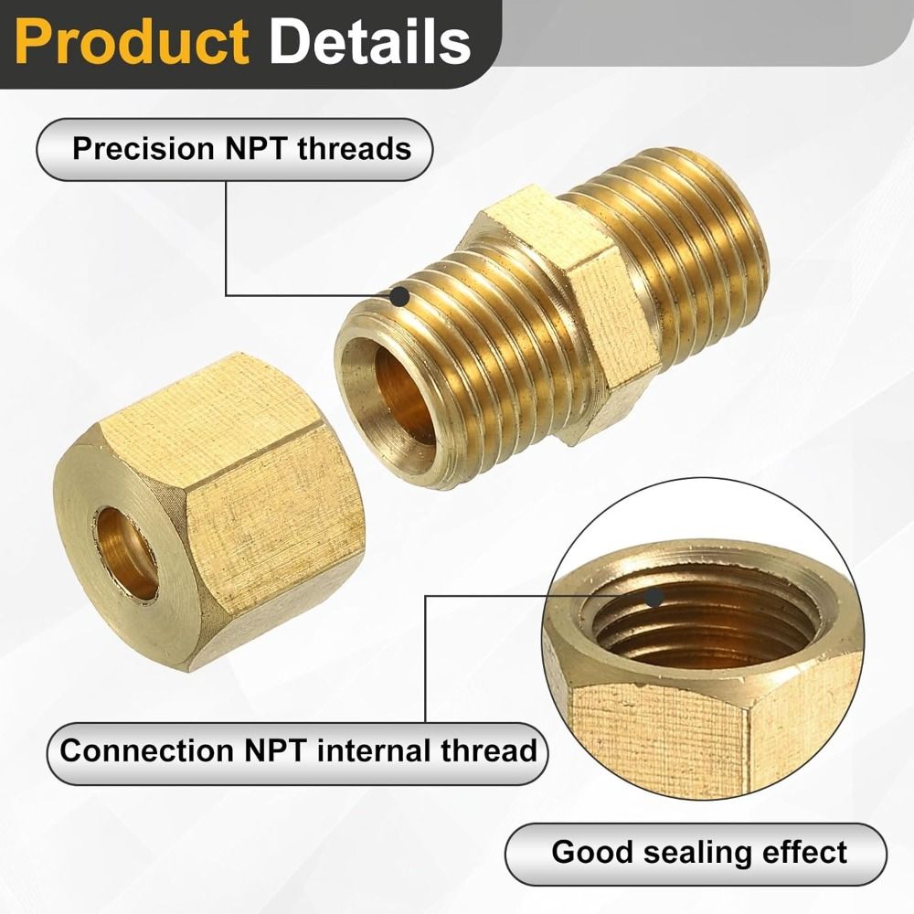 Compression Fitting Brass - Conector de compresión de latón para