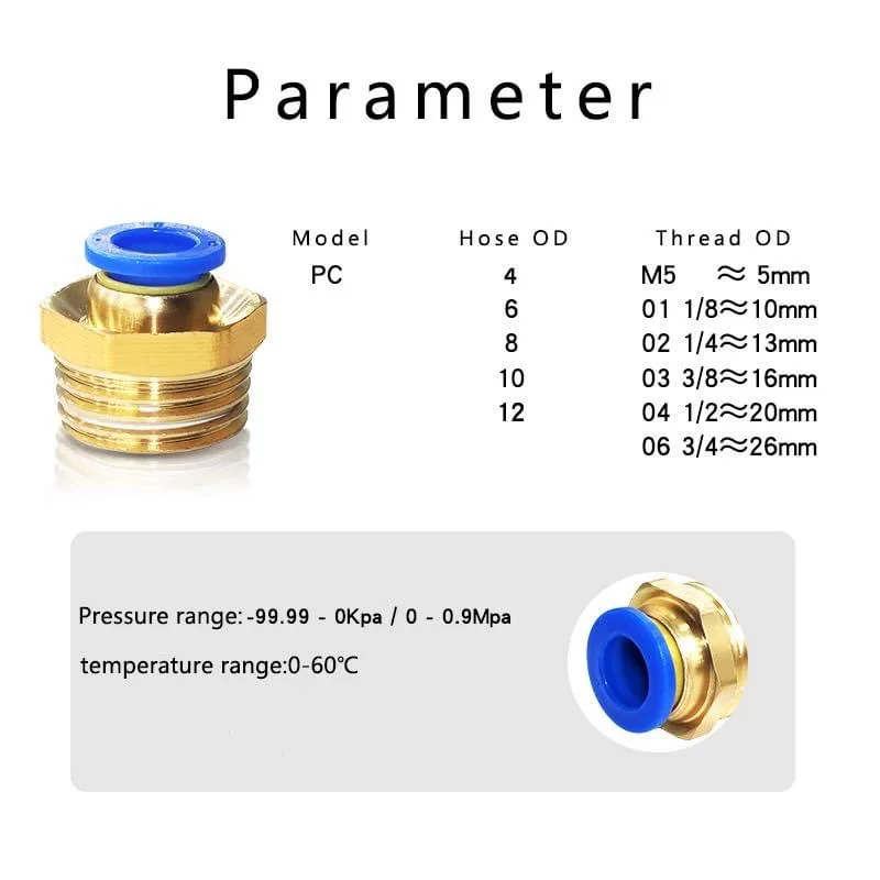 10/50 Uds conector de aire de  - Compression Fitting Brass reseña y precio
